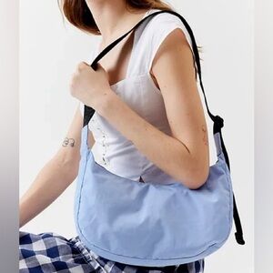 BAGGU Serenity Blue Tote with Black Strap